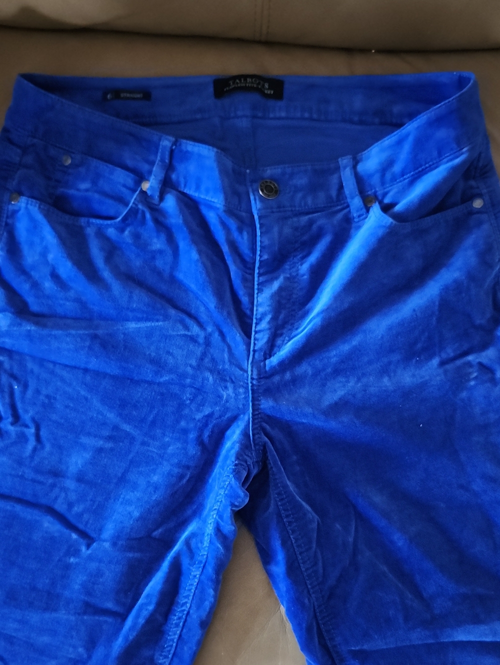 Talbots Womens Corduroy Pants in Vibrant Blue